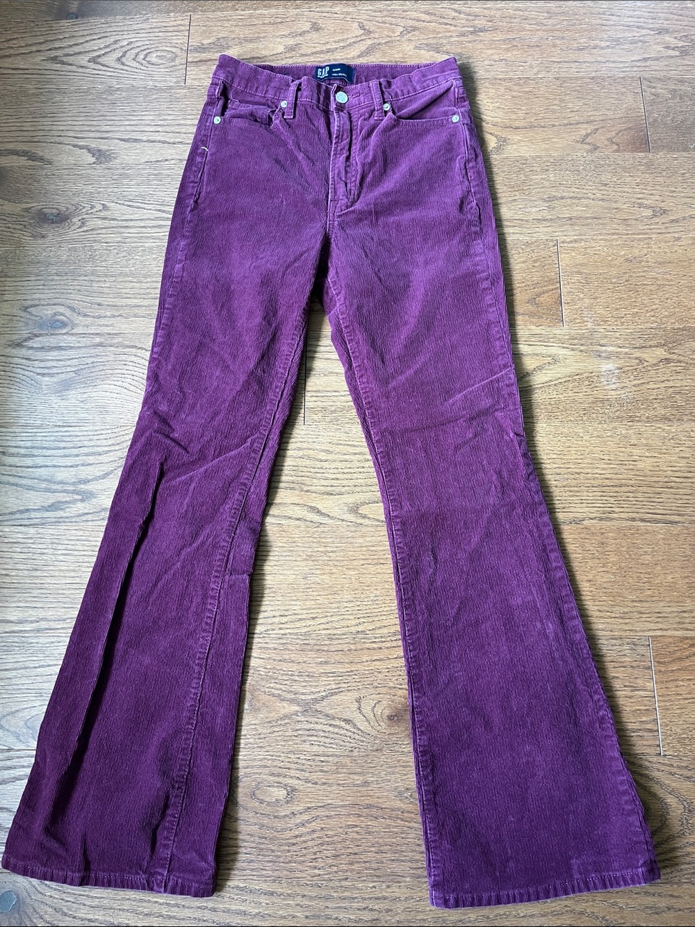GAP Women’s High Rise 70’s Flare Corduroy Pants.